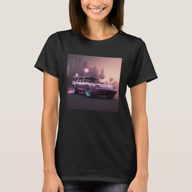 T-shirt Cool Future Classic Sports Car Drive Race City Lif (Devant)