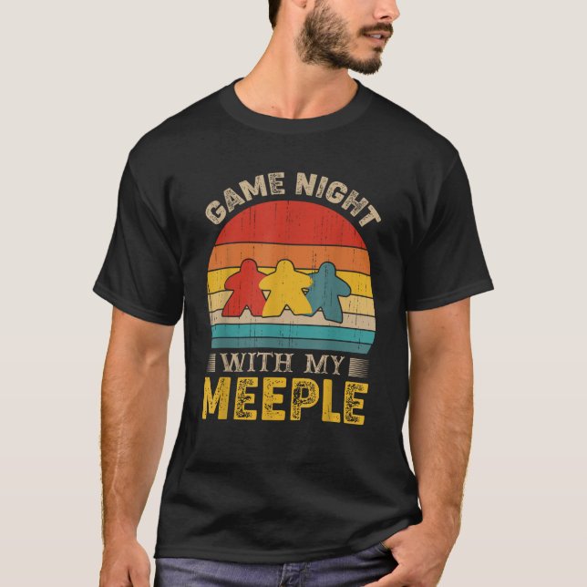 T-shirt Cool Game Night avec mon Meeple Board Game Group (Devant)