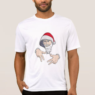 T-shirt Cool Gangsta Hip hop Rap de la main Père Noël
