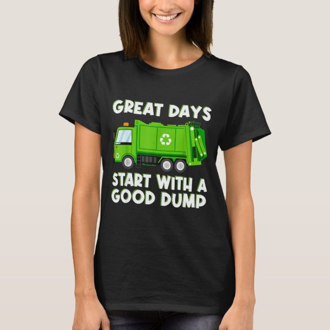 T-shirt Cool Garbage Truck Good Dump Truck Men Kids Boys T (Devant)