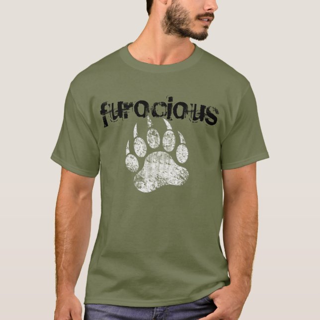 T-shirt Cool Gay Pride de l'ours Grunge Furocie Ours Paw (Devant)