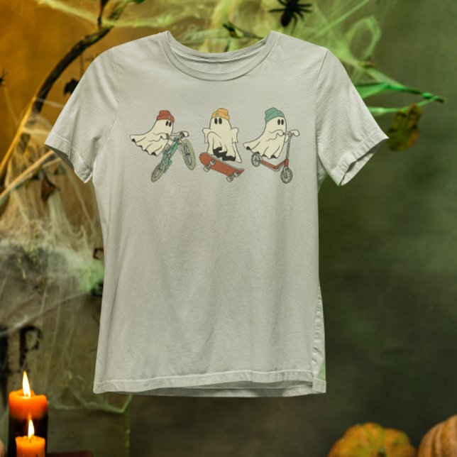 T-shirt Cool Ghosts Skateboarding Bike Riding (Créateur téléchargé)