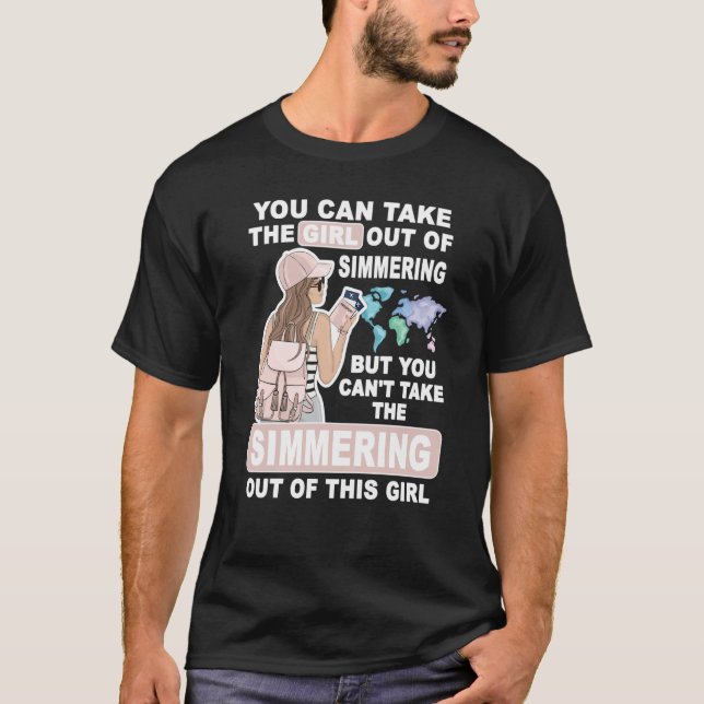 T-shirt Cool Girl from Simmering City Proud Simmering Girl (Devant)