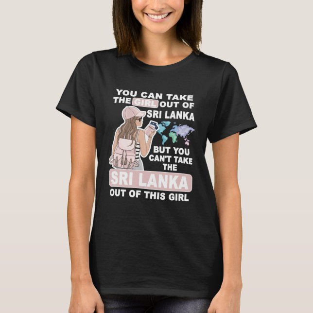 T-shirt Cool Girl from Sri Lanka  Proud Sri Lanka Girl (Devant)