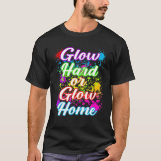 T-shirt Cool Glow Hard Ou Llow Accueil Colorful Street 80S