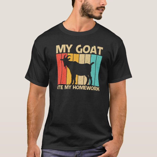 T-shirt Cool Goat For Kids Boys Goat Farmer Farming (Devant)