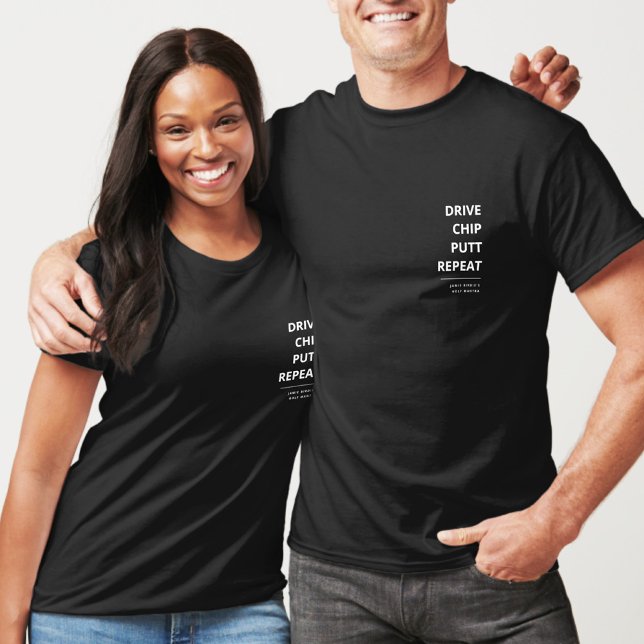 T-SHIRT COOL GOLF FÊTE DES PÈRES DRIVE CHIP PUTT REPEAT (Créateur téléchargé)