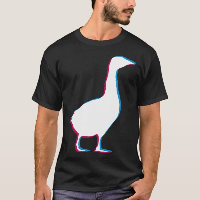 T-shirt Cool Goose Duck Silhouette Stylish Geese Bird Anim (Devant)