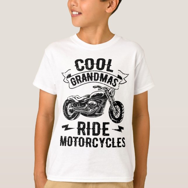 T-shirt Cool Grand-Mêmes Ride Motos Amateurs de moto R (Devant)