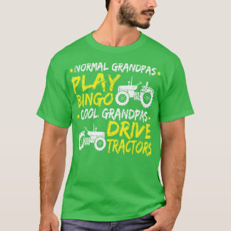 T-shirt Cool Grandpa Drive Tracteur Fête des pères Paysan 