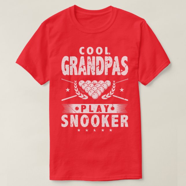 T-shirt Cool Grandpas Jouer Snooker (Design devant)
