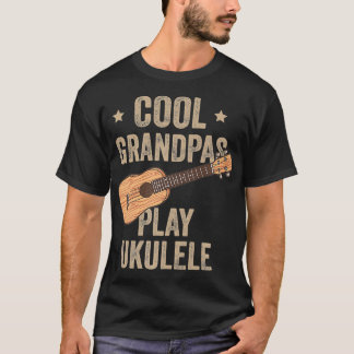 T-shirt Cool Grandpas Play Ukulele Ukulele Musique Guitare