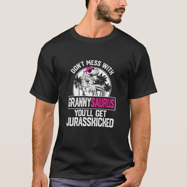 T-shirt Cool Grannysaurus Dinosaur T Rex Cute Mothe (Devant)