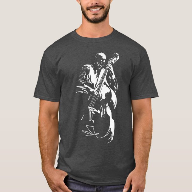T-shirt Cool Graphic Jazz Amateurs de basse debout (Devant)