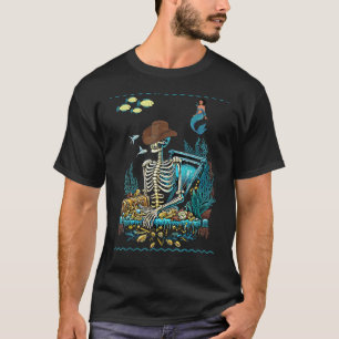 T-shirt Cool graphique Squelette Pirate Sirène