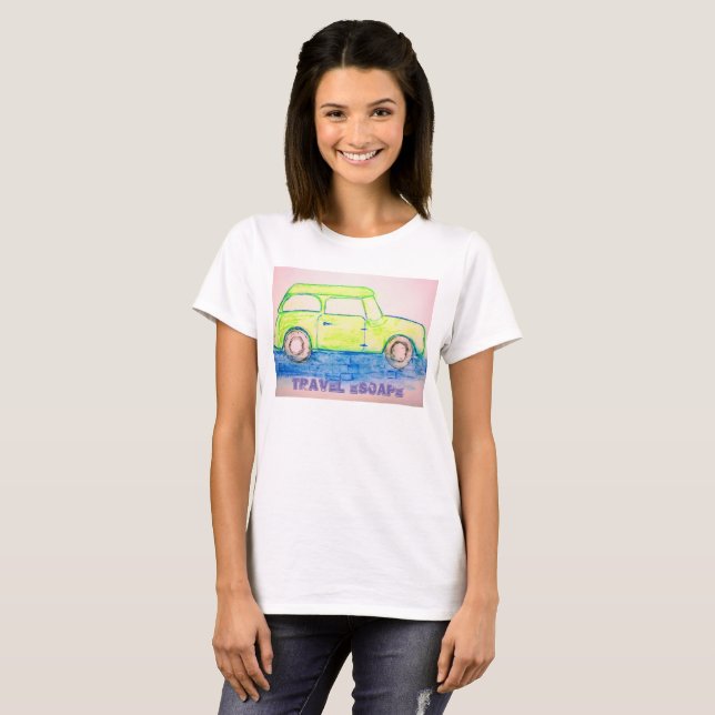 T-shirt Cool Green Voiture évasion (Devant entier)