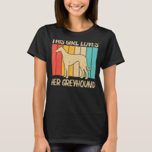 T-shirt Cool Greyhound Pour Filles Maman Sighthound Animau