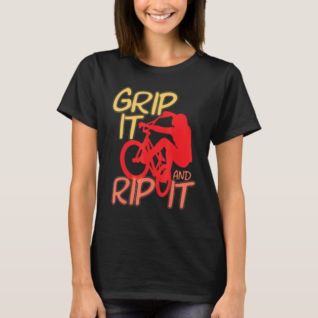 T-shirt Cool Grip It Bmx Et Rip It Bmx équitation Bmx Vélo (Devant)
