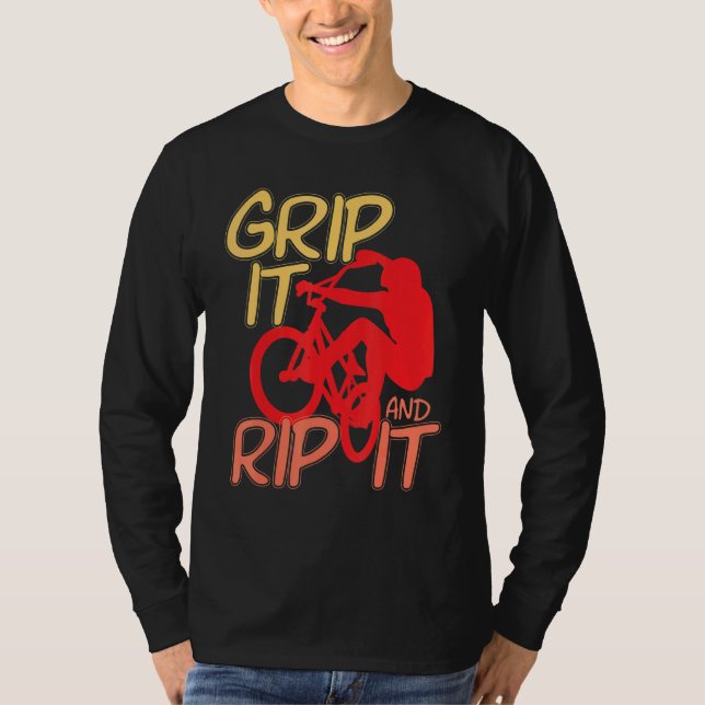 T-shirt Cool Grip It Bmx Et Rip It Bmx équitation Bmx Vélo (Devant)