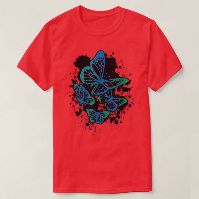 T-shirt Cool Grunge Fairycore Gothique Papillons graphique (Design devant)