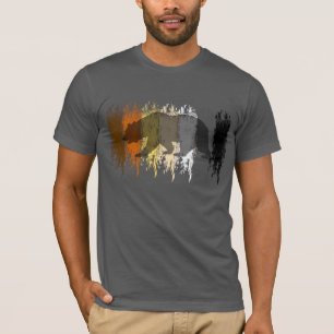T-shirt Cool Grunge Ours Ombre Gay Pride Ours