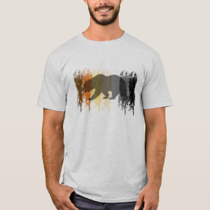 T-shirt Cool Grunge Ours Ombre Gay Pride Ours