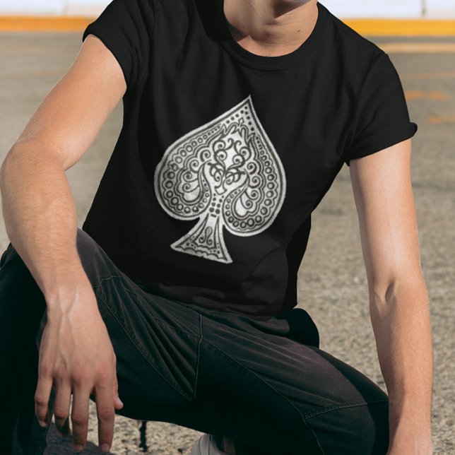 T-shirt Cool Grunge Retro Poker Artistique Ace De Pique (Créateur téléchargé)