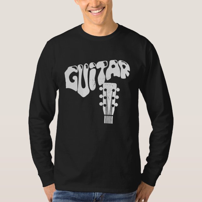 T-shirt Cool Guitar Musical Instruments Acoustic Guitarist (Devant)