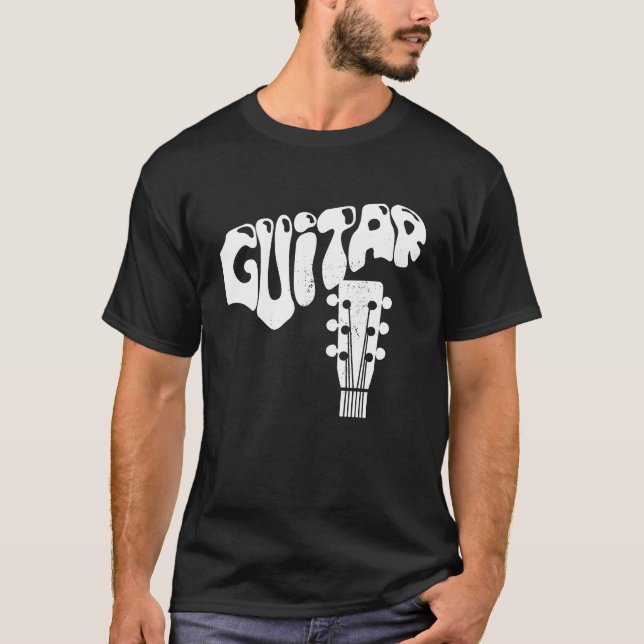 T-shirt Cool Guitar Musical Instruments Acoustic Guitarist (Devant)