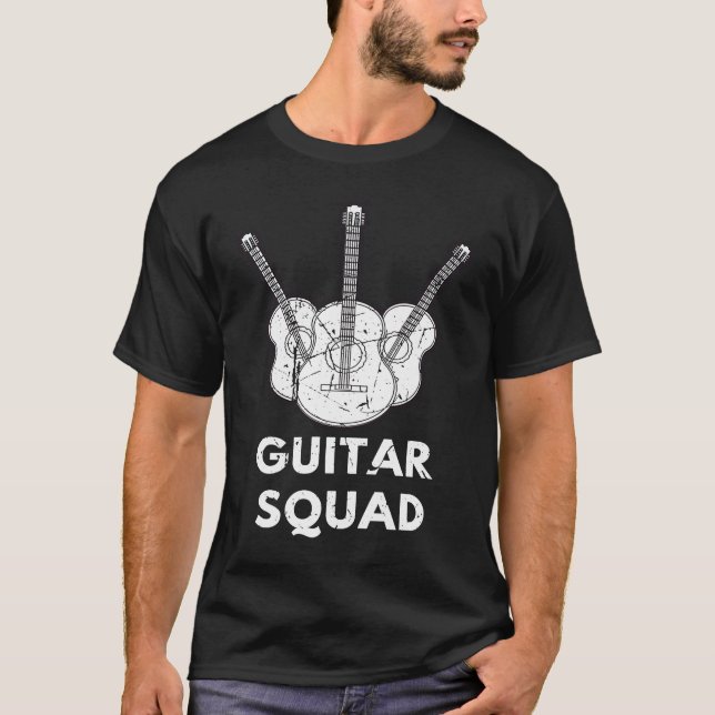 T-shirt Cool Guitar Squad Guitarist Music Guitars Player (Devant)