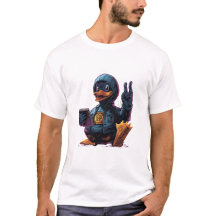 Cool Hacker Duck Illustration-Cyber Tech Programer