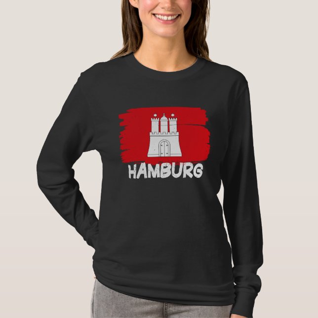 T-shirt Cool Hamburg Flag (Devant)