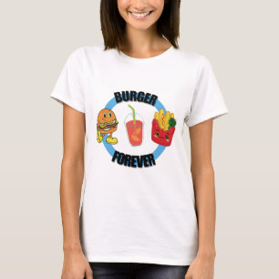 T-shirt Cool Happy Cute Burger Forever Friends Fries