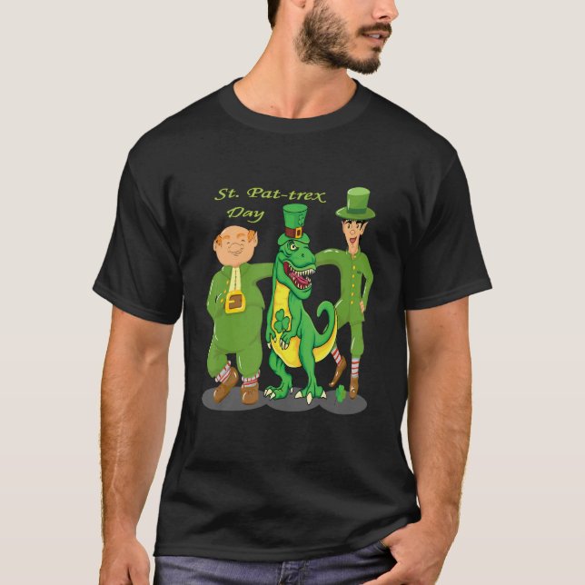 T-shirt Cool Happy St Pat Trex Day St Patricks Day Cute Di (Devant)