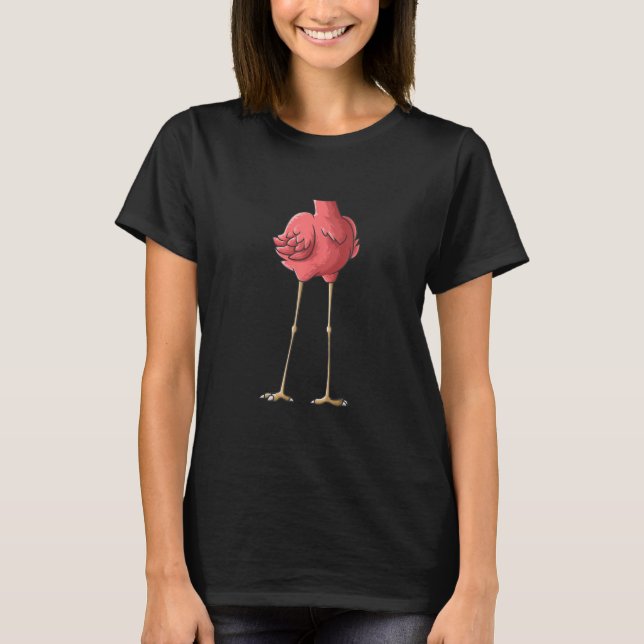 T-shirt Cool Headless Flamingo Halloween Lazy (Devant)