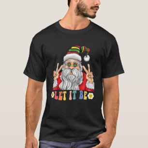 T-shirt Cool Hippie Mode Santa Claus SYMBOLE DE PAIX Noël