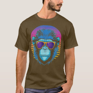 T-shirt Cool Hipster Monkey Primate Jungle Safari Zoo Anim
