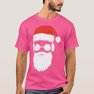 T-shirt Cool Hipster Santa Claus Beard Lunettes de soleil