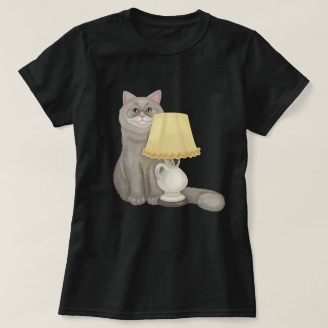 T-shirt Cool histoire brun chat (Design devant)