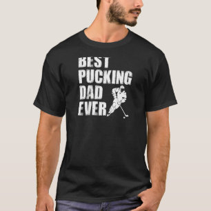T-shirt Cool Hockey Papa Drôle Meilleur Pucking Papa Jamai