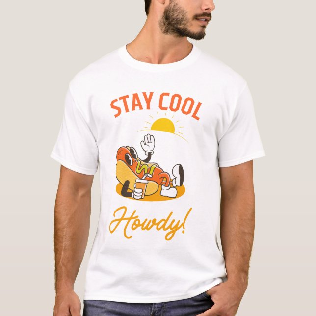 T-shirt Cool Hotdog Summer Vibes Tee (Devant)