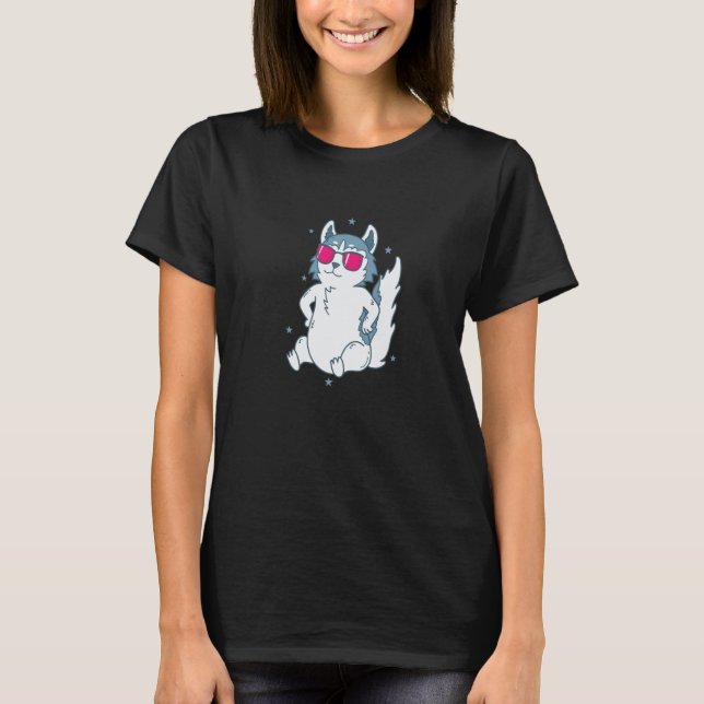 T-shirt cool Husky sled Dog Snow Nose (Devant)