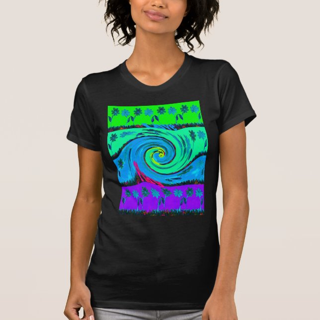 T-shirt Cool I Love Hawaii : Floral Pop Art motif Design (Devant)
