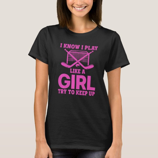 T-shirt Cool Ice Hockey For Women Girls Field Hockey  Team (Devant)