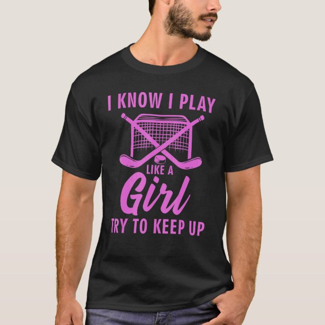T-shirt Cool Ice Hockey For Women Girls Field Hockey  Team (Devant)