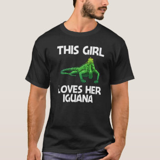 T-shirt Cool Iguana Pour Filles Enfants Lizard Reptile Her