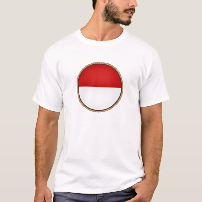 T-shirt Cool Indonésie Drapeau Sceau (Devant)