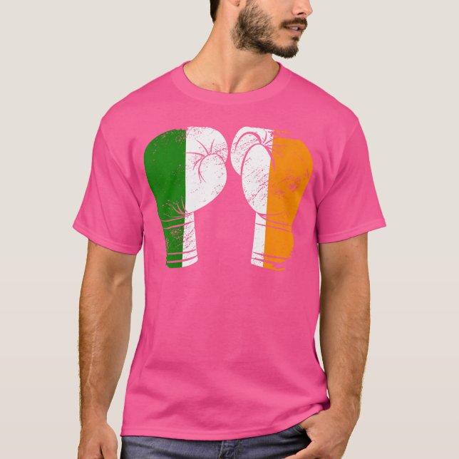T-shirt Cool Irlande Drapeau Irlandais Drapeau Boxer Gants (Devant)