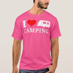 T-shirt Cool J'Aime Camping Avec Remorque Rv Et Coeur