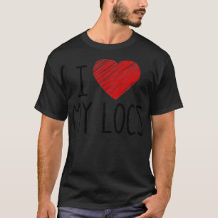 T-shirt Cool J'Aime Mes Locs Cadeau Femme Fille Fille Fill